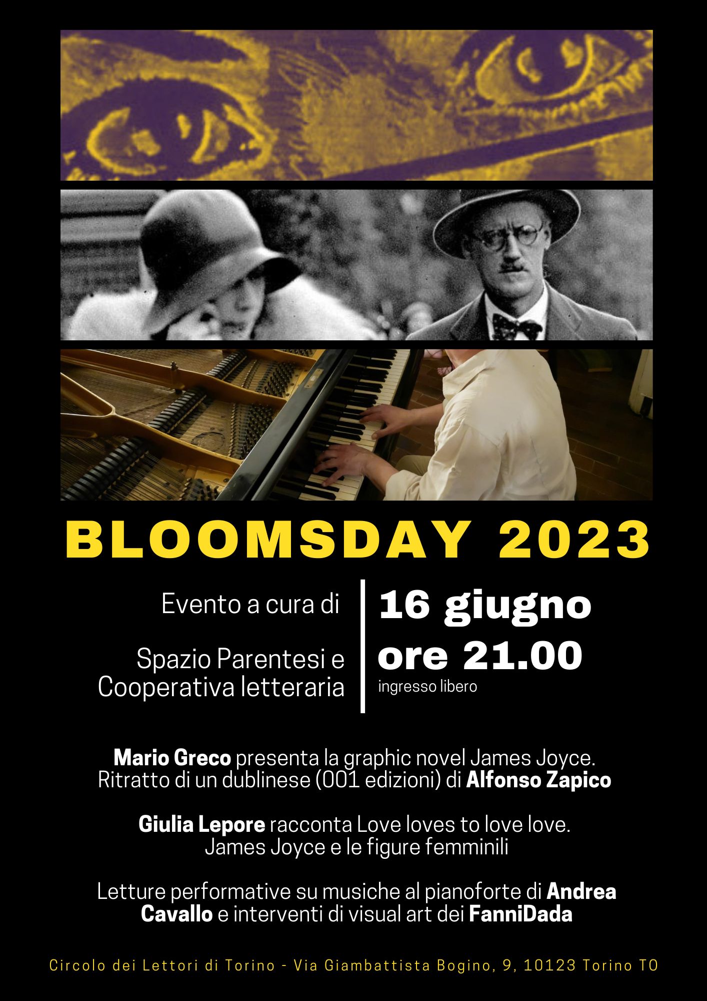 Bloomsday Torino @ Circolo dei Lettori Torino